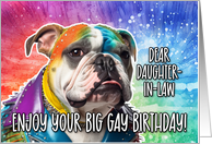 Daughter in Law Big Gay Birthday English Bulldog card