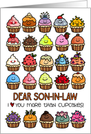 I Love You More than Cupcakes Birthday for Son in Law card