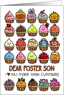 I Love You More than Cupcakes Birthday for Foster Son card