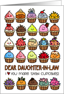 I Love You More than Cupcakes Birthday for Daughter in Law card