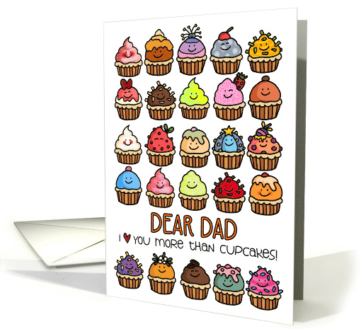I Love You More than Cupcakes Birthday for Dad card (1768720)