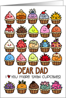 I Love You More than Cupcakes Birthday for Dad card