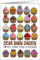 I Love You More than Cupcakes Birthday for Baby Daddy card