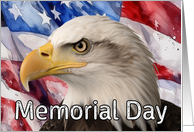 Memorial Day American Bald Eagle card