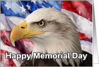 Happy Memorial Day American Bald Eagle card