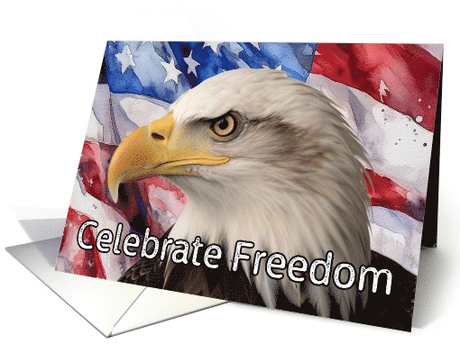 Memorial Day American Bald Eagle Celebrate Freedom card (1768754)