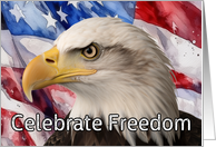 Memorial Day American Bald Eagle Celebrate Freedom card