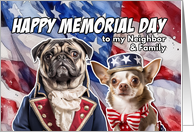 Neighbor and Family Happy Memorial Day Patriotic Dogs card