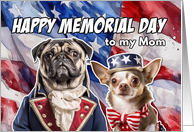 Mom Happy Memorial Day Patriotic Dogs card