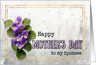 Sponsee Violets Happy Mother’s Day card