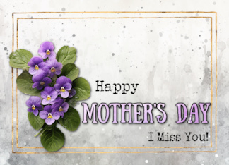 Missing You on Mother's Day Violets