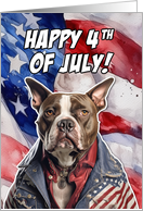 Happy 4th of July Patriotic American Bully card