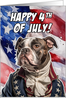 Happy 4th of July Patriotic American Bully card