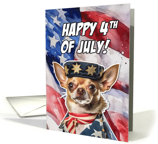 Happy 4th of July Patriotic Chihuahua card (1770636)