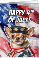 Happy 4th of July Patriotic Chihuahua card
