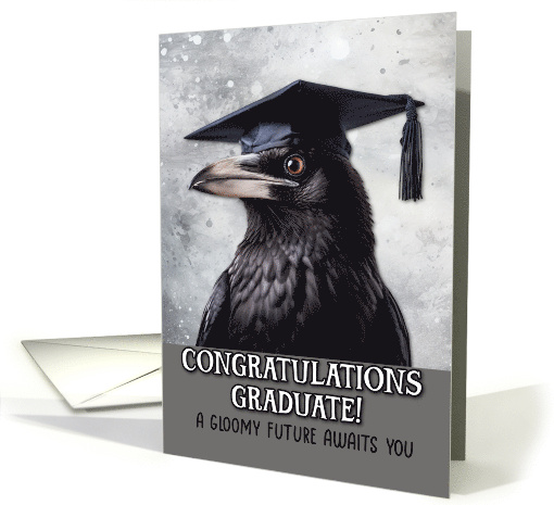 Goth Crow Graduate Congratulations card (1770992)
