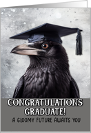 Goth Crow Graduate Congratulations card