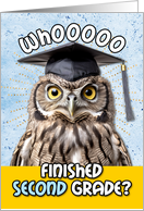 Second Grade Graduation Congratulations Owl card