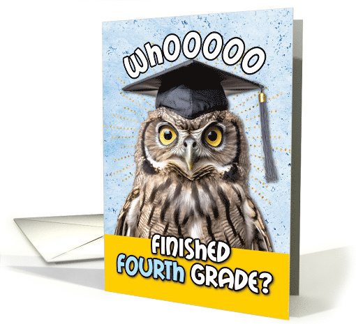 Fourth Grade Graduation Congratulations Owl card (1771044)