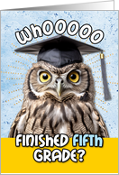 Fifth Grade Graduation Congratulations Owl card