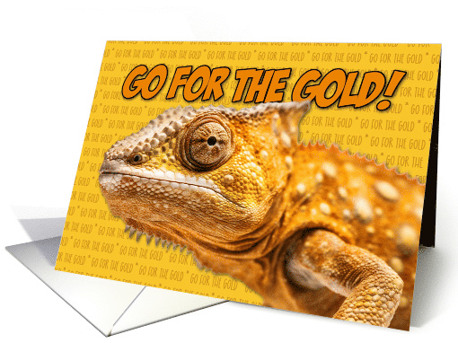 Go For Gold Chameleon Encouragement card (1771086)