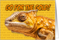 Go For Gold Chameleon Encouragement card