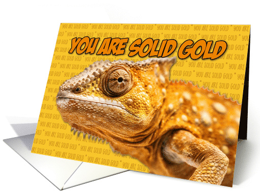 Solid Gold Chameleon Congratulations card (1771088)