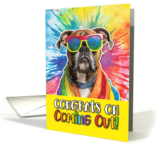 Coming Out Congrats Dog card (1771320)