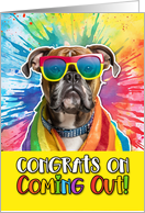 Coming Out Congrats Dog card