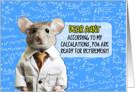 Aunt Retirement Congratulations Math Mouse card