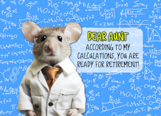 Aunt Retirement Congratulations Math Mouse