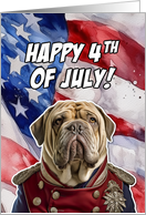 Happy 4th of July Patriotic Sharpei card