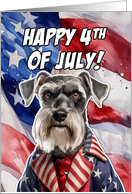 Happy 4th of July Patriotic Schnauzer card