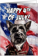 Happy 4th of July Patriotic Scottish Terrier card