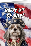 Happy 4th of July Patriotic Havanese card