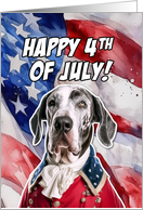 Happy 4th of July Patriotic Great Dane card