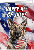 Happy 4th of July Patriotic German Shepherd card