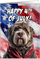 Happy 4th of July Patriotic Bouvier card