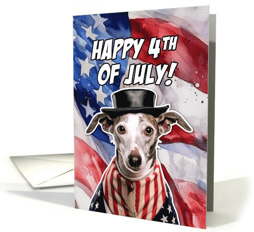 Happy 4th of July Patriotic Whippet card (1774280)