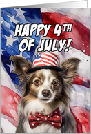 Happy 4th of July Patriotic Papillon card