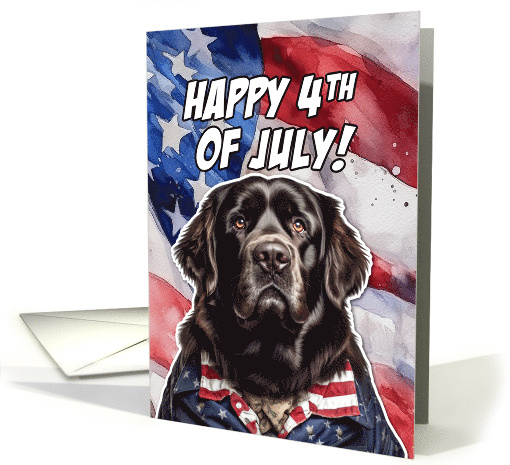 Happy 4th of July Patriotic Newfoundland card (1774296)