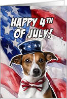 Happy 4th of July Patriotic Jack Russell Terrier card