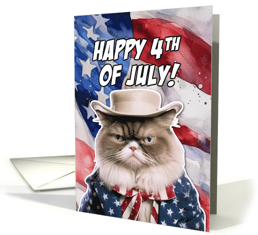 Happy 4th of July Himalayan Cat card (1774414)