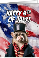 Happy 4th of July Ferret card