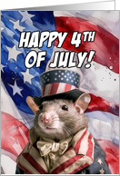 Happy 4th of July Rat card