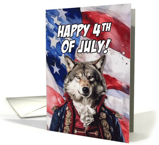 Happy 4th of July Wolf card (1774450)