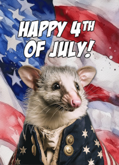 Happy 4th of July Opossum
