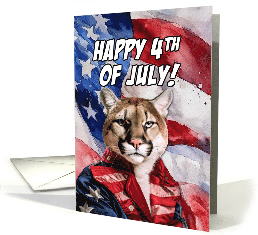 Happy 4th of July Cougar card (1774458)