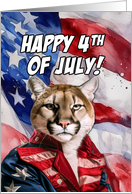 Happy 4th of July Cougar card