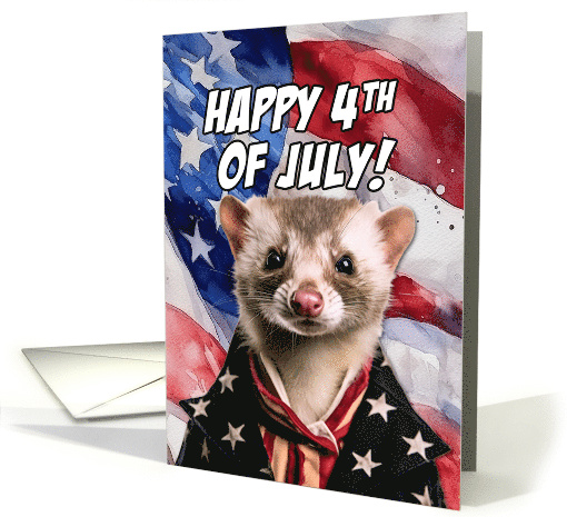 Happy 4th of July American Marten card (1774460)